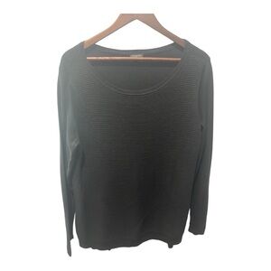 TALBOTS BLACK LONG SLEEVE SWEATER TOP SIZE LARGE PETITE